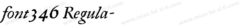 font346 Regula字体转换